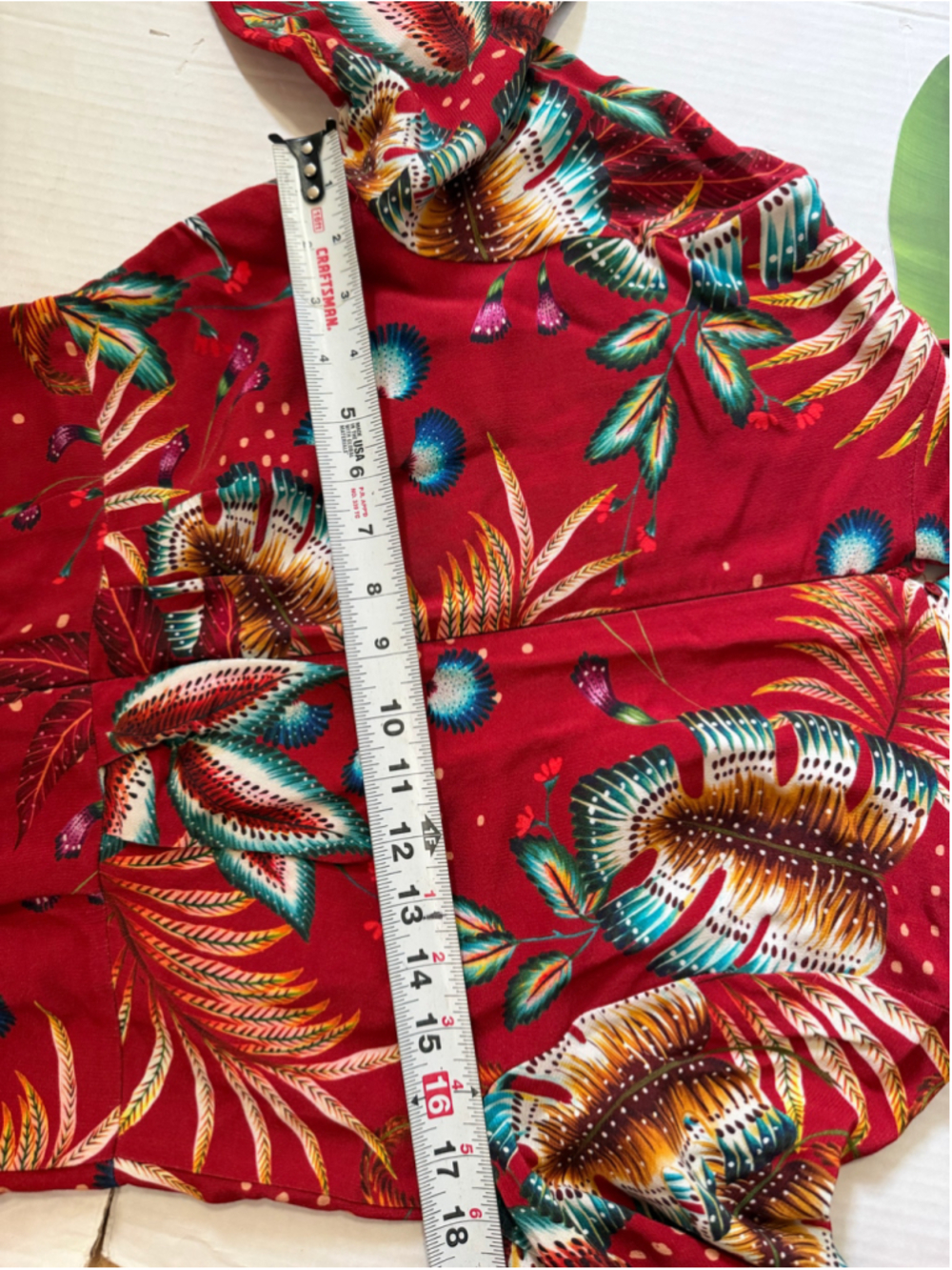 NWT FARM Rio Folhagem De Inverno Y Neckline Boboikat Jumpsuit Red Multi Size L - Picture 10 of 16